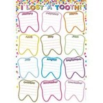 ASHLEY INCORPORATED Smart Poly Chart 13"X19", Confetti I Lost A Tooth *Grommett