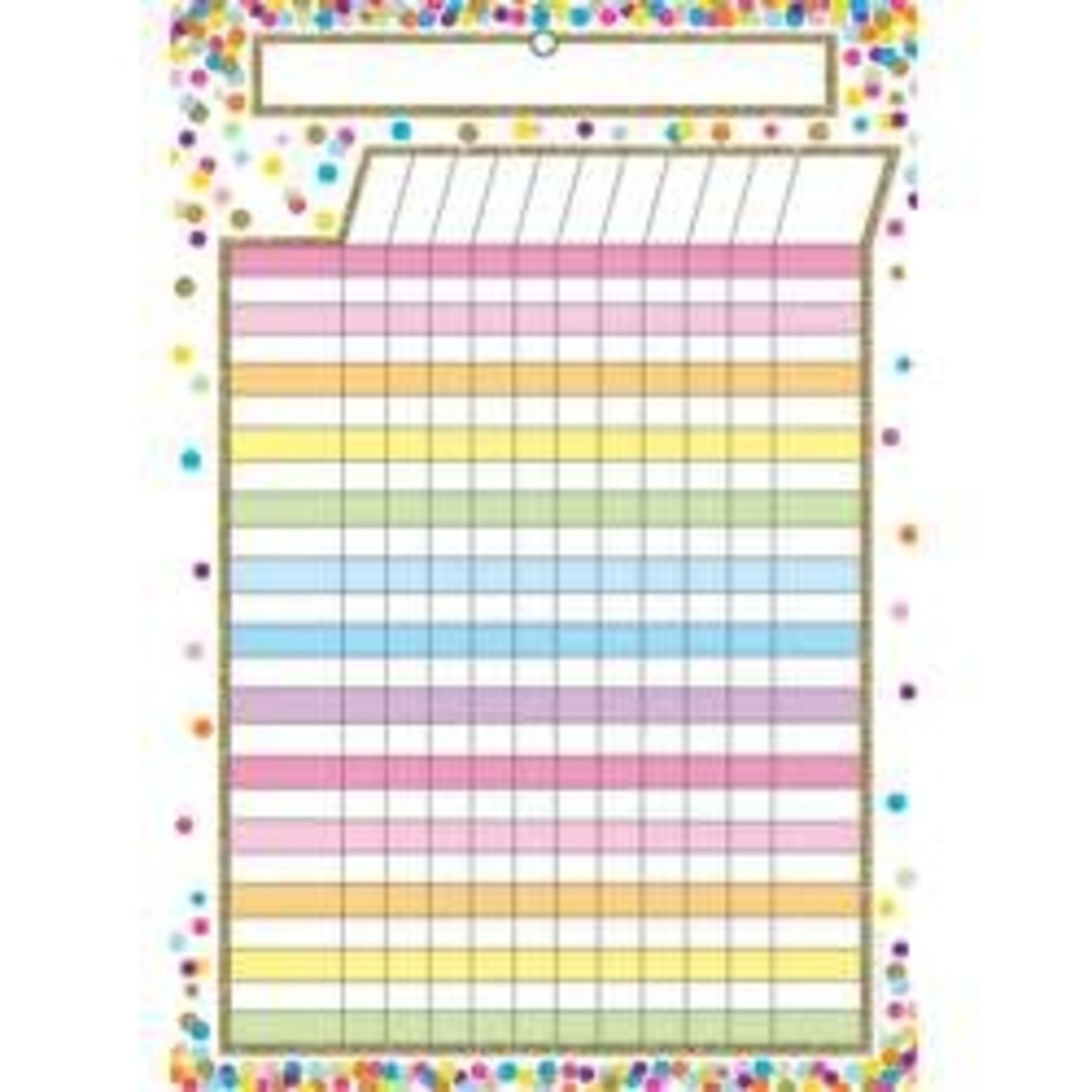 ASHLEY INCORPORATED Smart Poly® Chart 13"X19", Confetti Incentive *Grommett