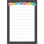 ASHLEY INCORPORATED Smart Poly Chart 13"X19", B&W Polka Dots Class Schedule *Grommett