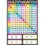 ASHLEY INCORPORATED Smart Poly Chart 13"X19", Multiplication *Grommett