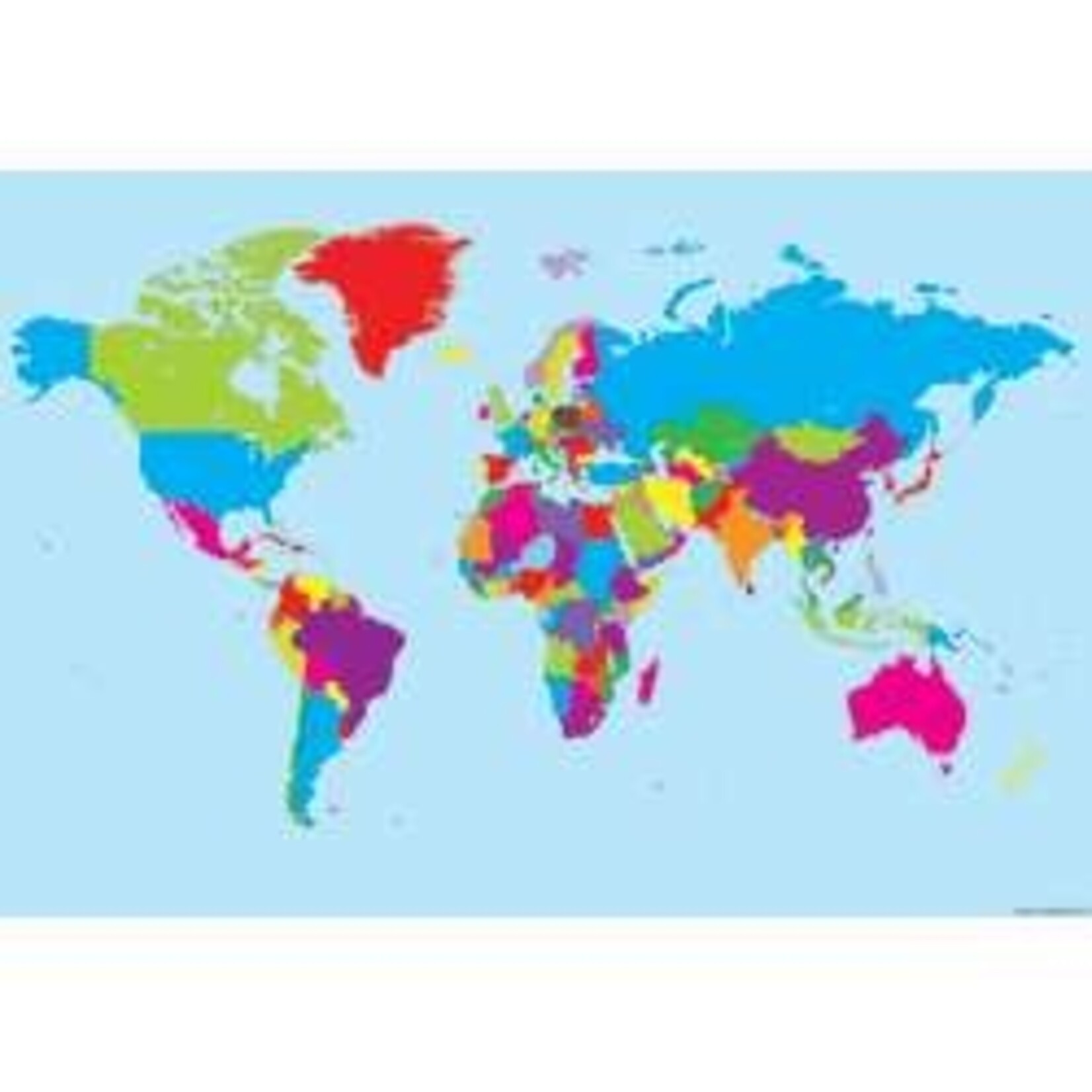 ASHLEY INCORPORATED Smart Poly® Chart 13"X19", World Map