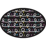 ASHLEY INCORPORATED Magnetic Whiteboard Eraser, Oval Chalk Loops Color Dots