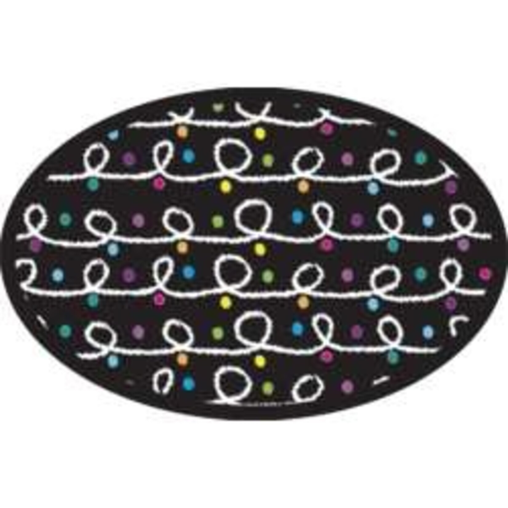 ASHLEY INCORPORATED Magnetic Whiteboard Eraser, Oval Chalk Loops Color Dots