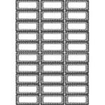 ASHLEY INCORPORATED Magnetic Die-Cut Small Foam Nameplates & Labels, 30 Pcs, Chalk Loops