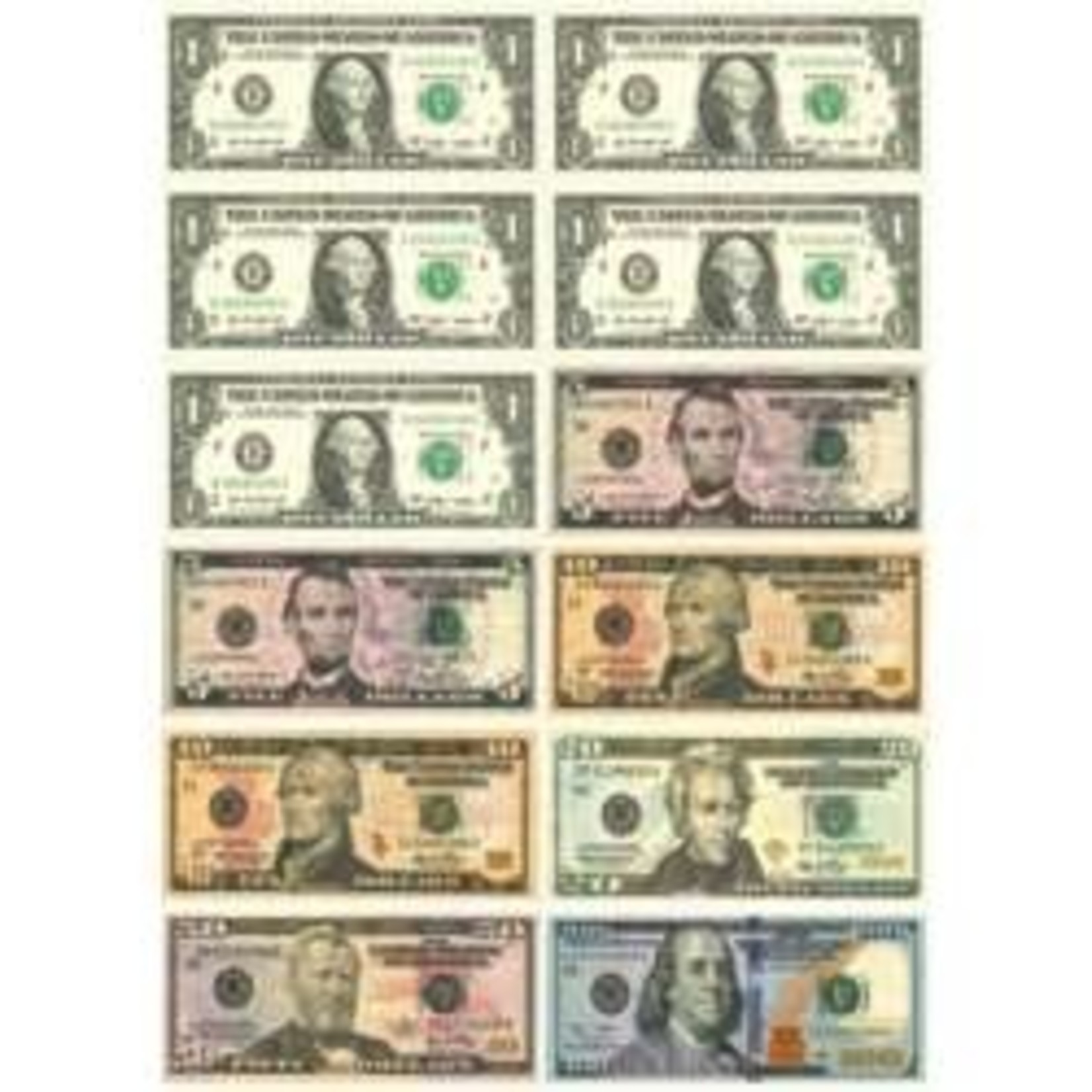 ASHLEY INCORPORATED Math Die-Cut Magnets, U.S. Dollars