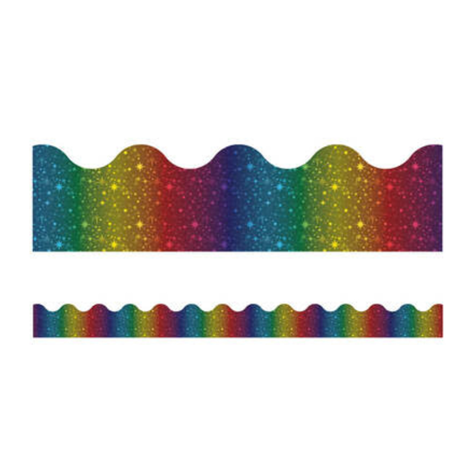 CARSON DELLOSA PUBLISHING CO Rainbow Foil Scalloped Borders