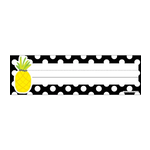 CARSON DELLOSA PUBLISHING CO School Girl: Simply Stylish Pineapple Polka Dot Nameplates
