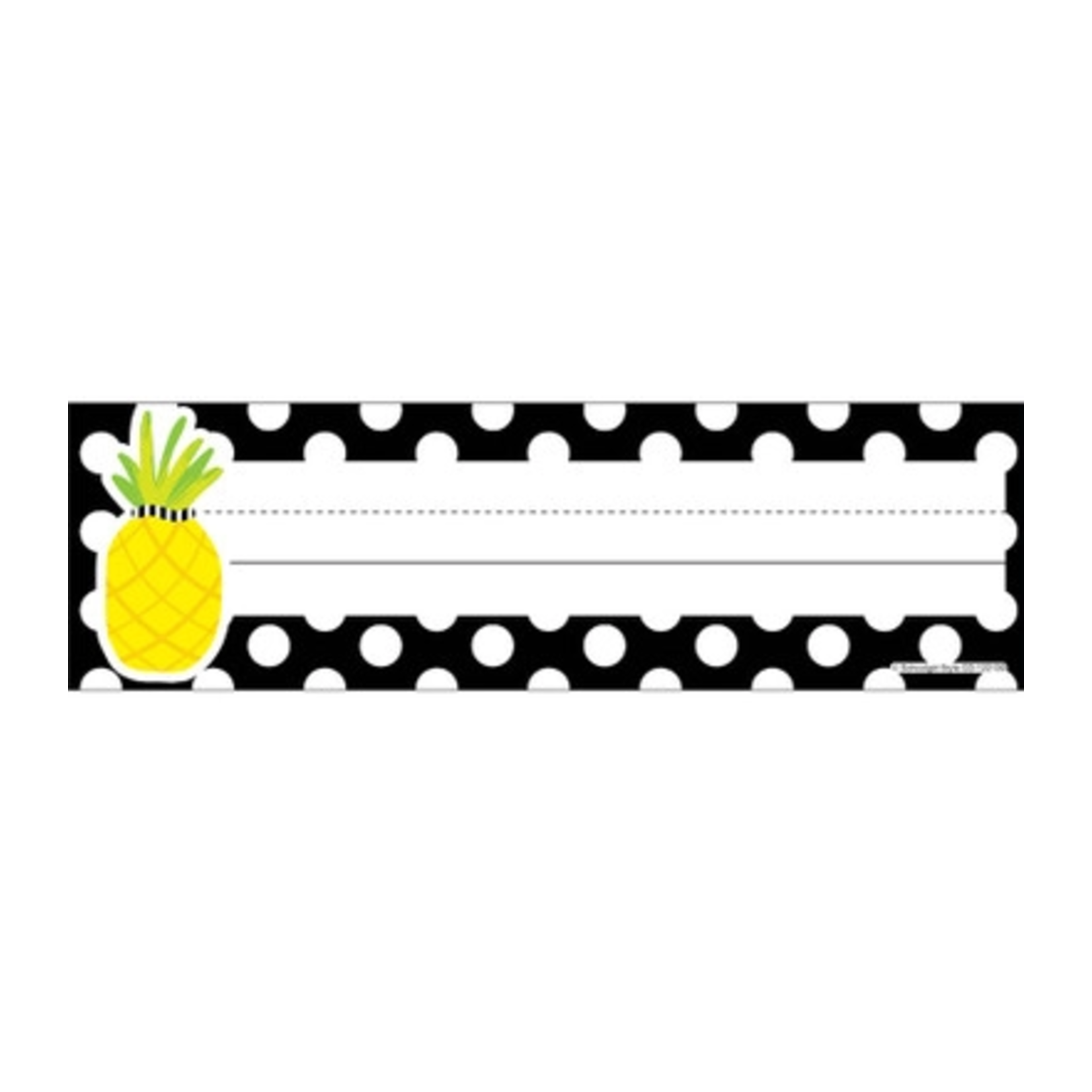 CARSON DELLOSA PUBLISHING CO School Girl: Simply Stylish Pineapple Polka Dot Nameplates