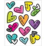 CARSON DELLOSA PUBLISHING CO Doodle Hearts Motivational Stickers