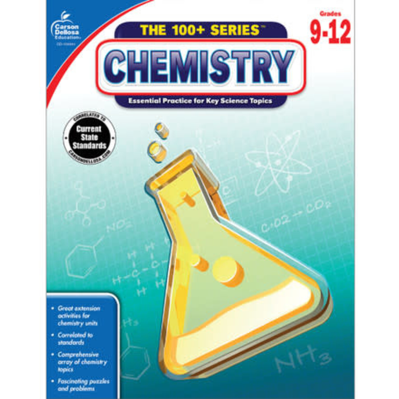 CARSON DELLOSA PUBLISHING CO Chemistry Workbook Grade 9-12 Paperback