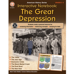 CARSON DELLOSA PUBLISHING CO Interactive Notebook: The Great Depression Resource Book Grade 5-8