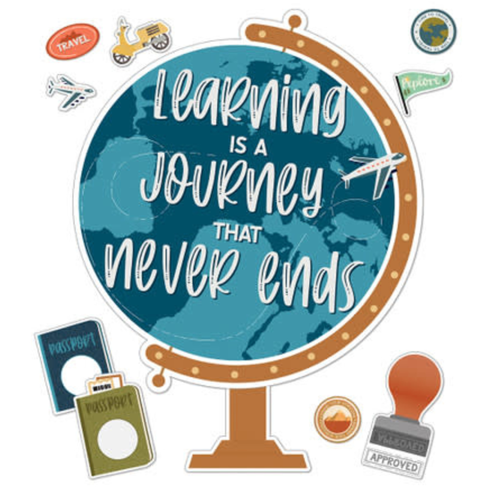 CARSON DELLOSA PUBLISHING CO Learning Is a Journey Bulletin Board Set