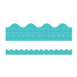 CARSON DELLOSA PUBLISHING CO One World Blue Batik Scalloped Borders