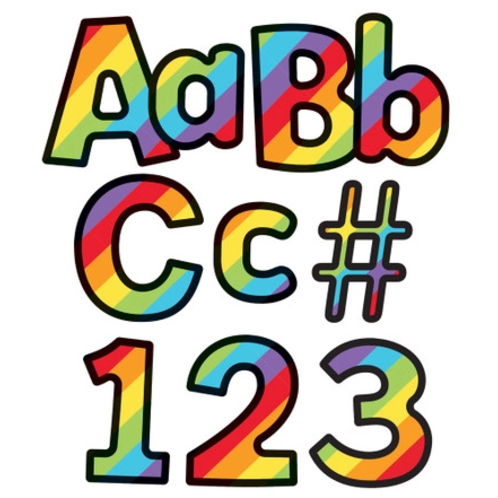 CARSON DELLOSA PUBLISHING CO Rainbow Stripe Combo Pack EZ Letters