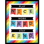 CARSON DELLOSA PUBLISHING CO Play Nice Work Hard Stay Kind Chart