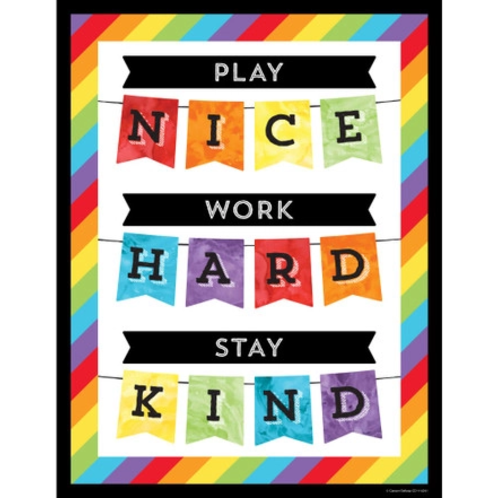 CARSON DELLOSA PUBLISHING CO Play Nice Work Hard Stay Kind Chart
