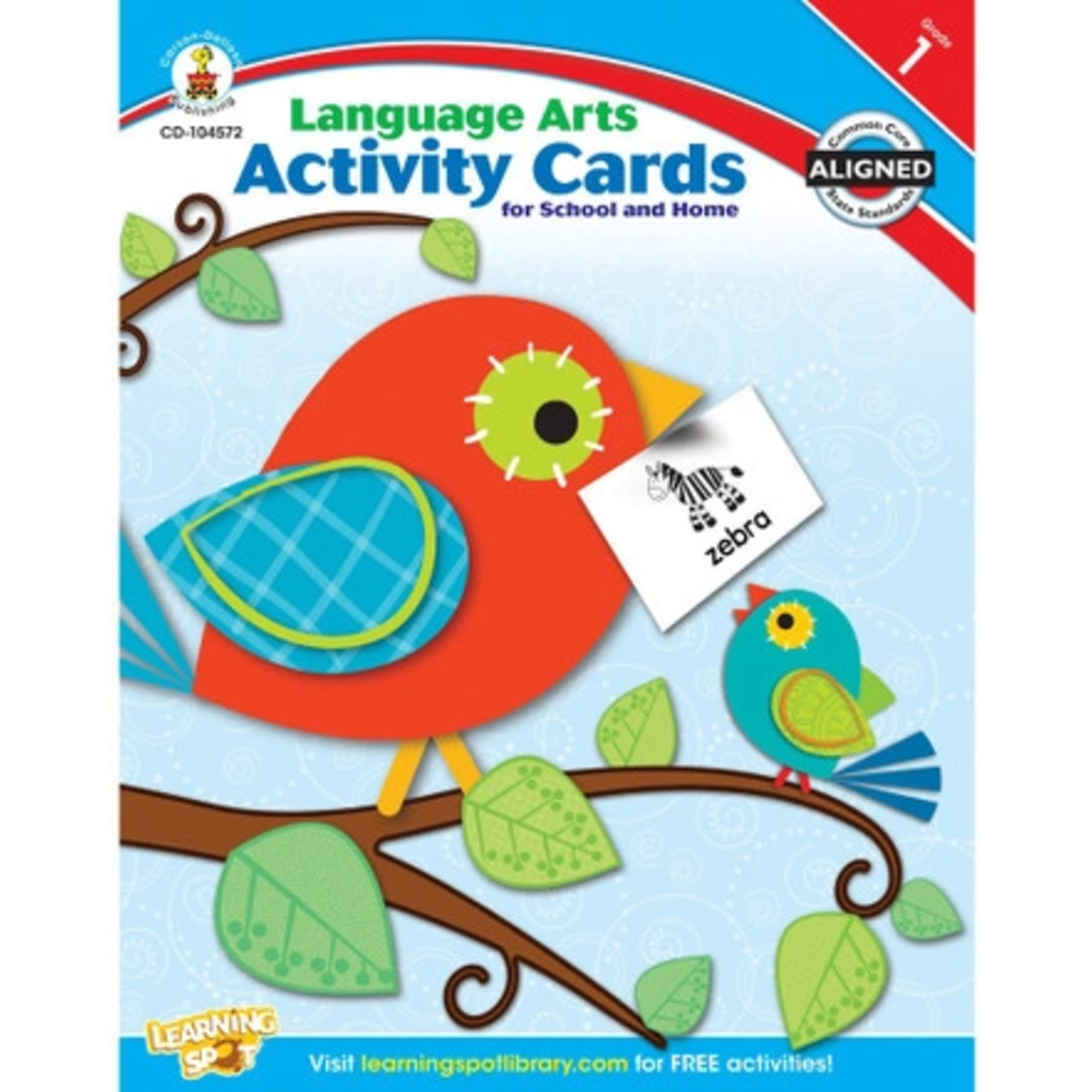 CARSON DELLOSA PUBLISHING CO Language Arts Activity Cards for School and Home Resource Book Grade 1