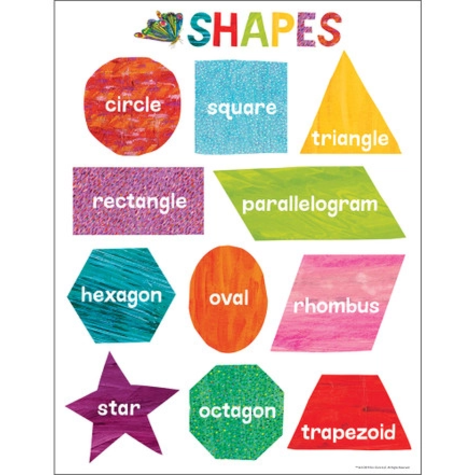 CARSON DELLOSA PUBLISHING CO World of Eric Carle™ Shapes Chart Grade PK-2