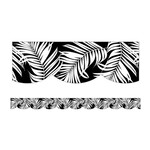 CARSON DELLOSA PUBLISHING CO School Girl: Simply Boho Black with White Leaves Scalloped Borders