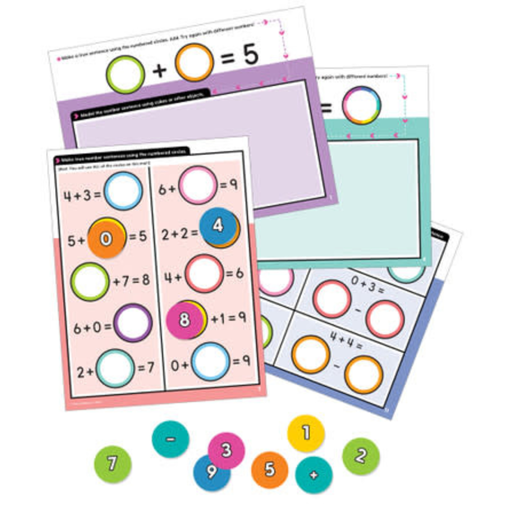 CARSON DELLOSA PUBLISHING CO Edu-Clings Silicone Center: Number Sentences Manipulative Grade K-2