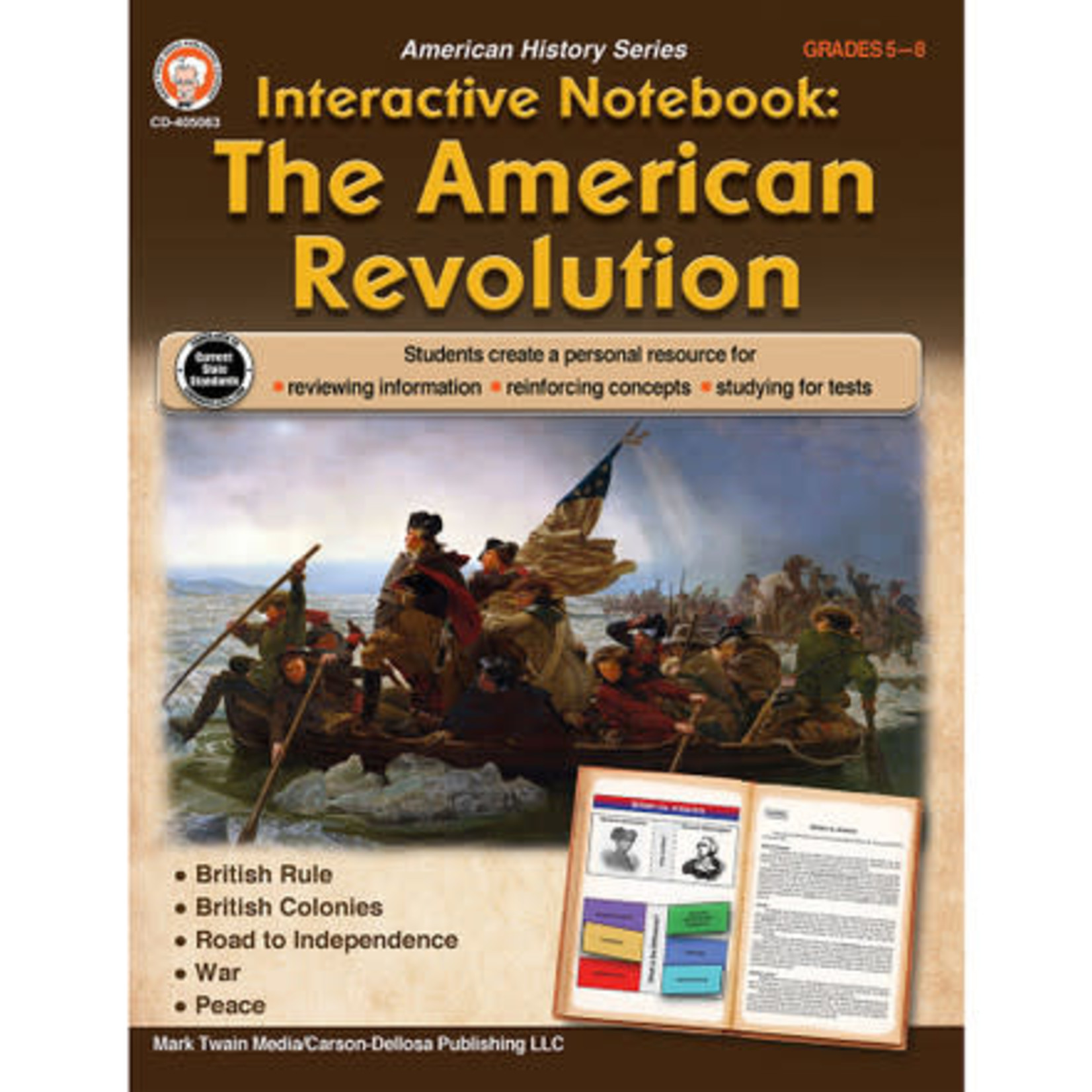 CARSON DELLOSA PUBLISHING CO Interactive Notebook: The American Revolution Resource Book Grade 5-8