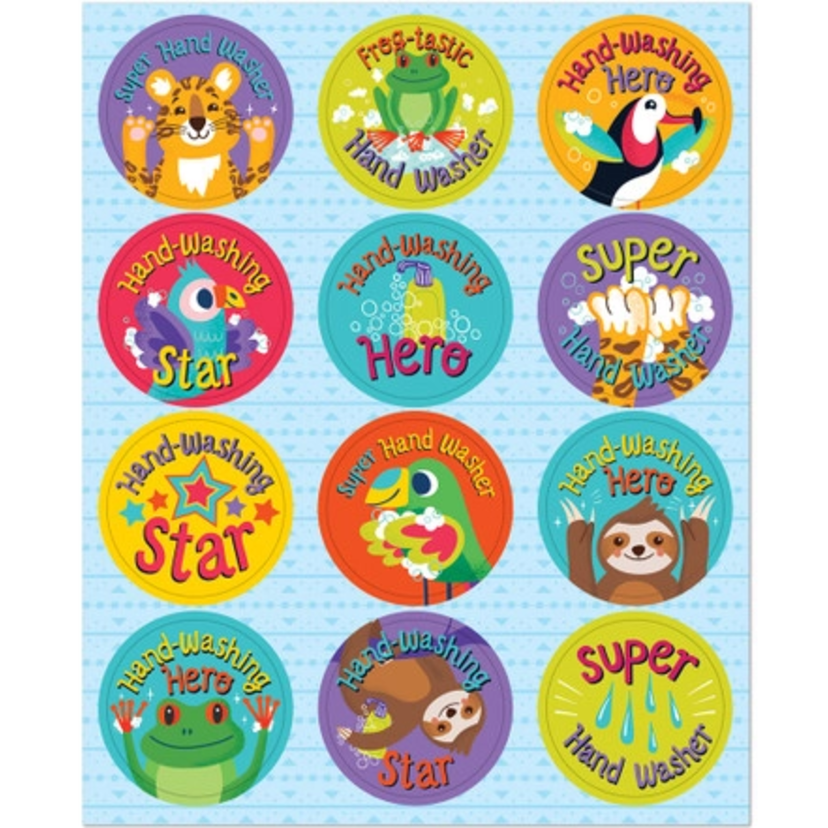 CARSON DELLOSA PUBLISHING CO One World Hooray for Handwashing Motivational Stickers