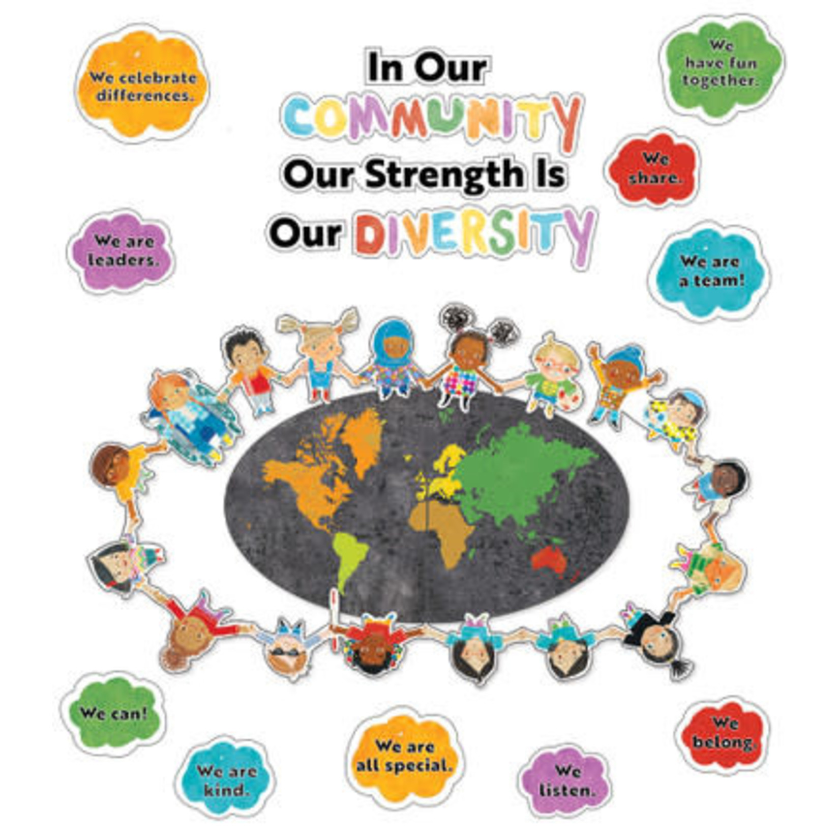 CARSON DELLOSA PUBLISHING CO Our Strength Is Our Diversity Bulletin Board Set