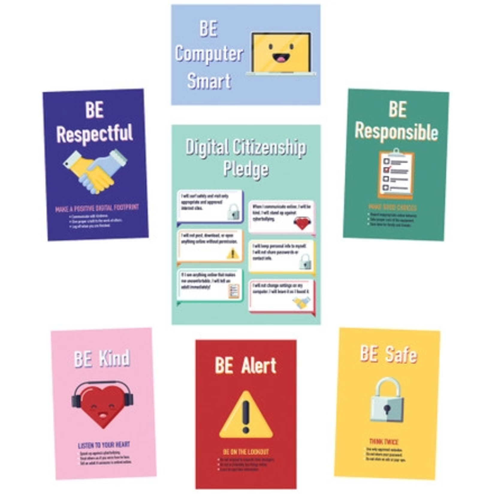 CARSON DELLOSA PUBLISHING CO Digital Citizenship Bulletin Board Set