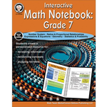 CARSON DELLOSA PUBLISHING CO Interactive Math Notebook Resource Book Grade 7