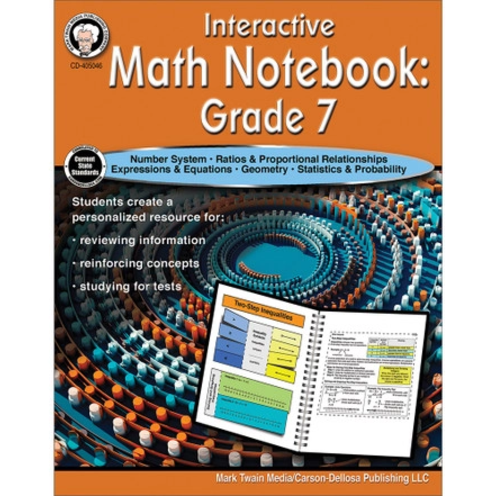 CARSON DELLOSA PUBLISHING CO Interactive Math Notebook Resource Book Grade 7