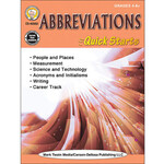 CARSON DELLOSA PUBLISHING CO Abbreviations Quick Starts Workbook Grade 4-12 Paperback