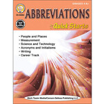 CARSON DELLOSA PUBLISHING CO Abbreviations Quick Starts Workbook Grade 4-12