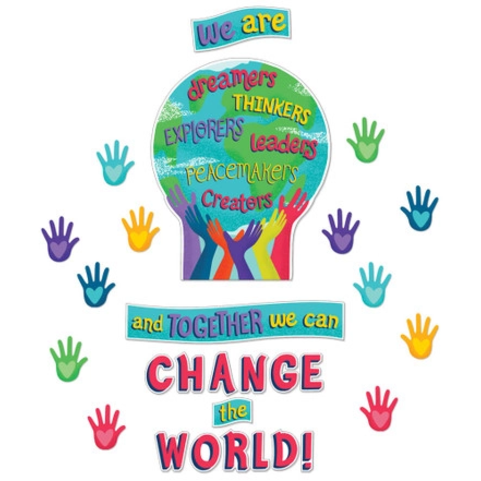 CARSON DELLOSA PUBLISHING CO CLM Together We Can Change the World Bulletin Board Set