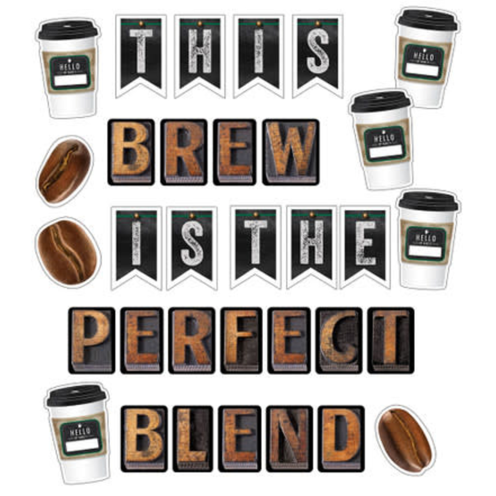 CARSON DELLOSA PUBLISHING CO This Brew Is the Perfect Blend Bulletin Board Set