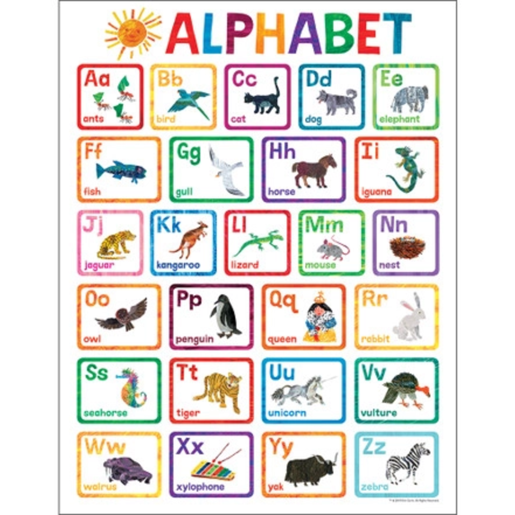 CARSON DELLOSA PUBLISHING CO World of Eric Carle™ Alphabet Chart Grade PK-2