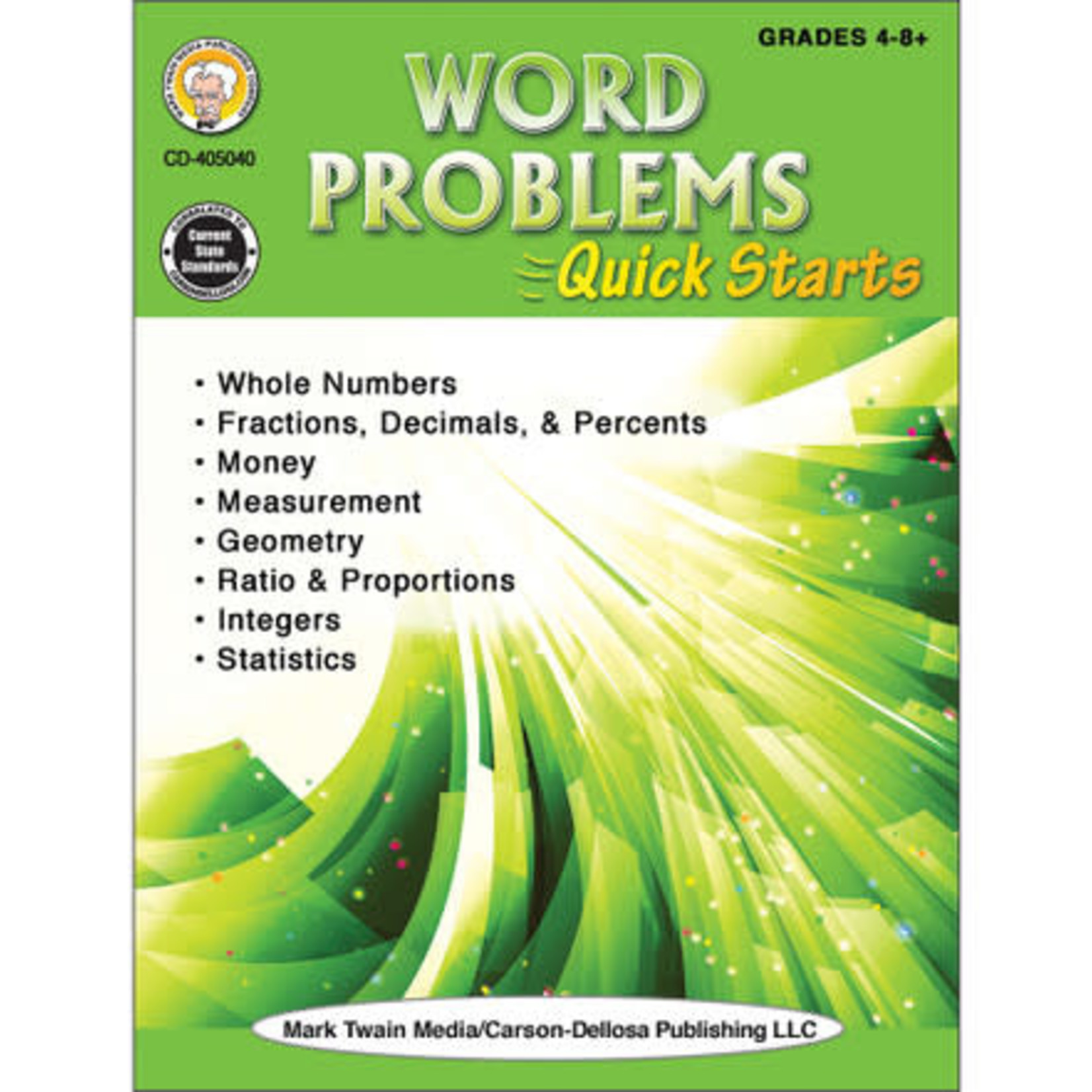 CARSON DELLOSA PUBLISHING CO Word Problems Quick Starts Workbook Grade 4-12