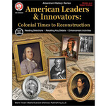 CARSON DELLOSA PUBLISHING CO American Leaders & Innovators: Colonial Times to Reconstruction Workbook Grade 6-12 Paperback
