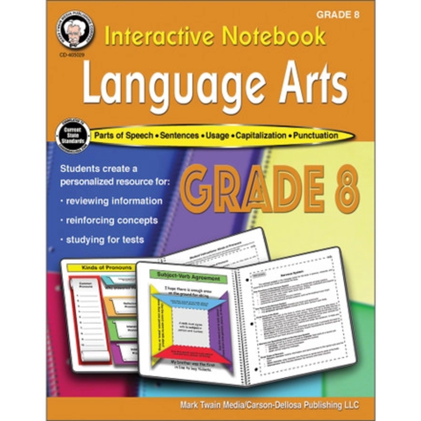 CARSON DELLOSA PUBLISHING CO Interactive Notebook: Language Arts Resource Book Grade 8