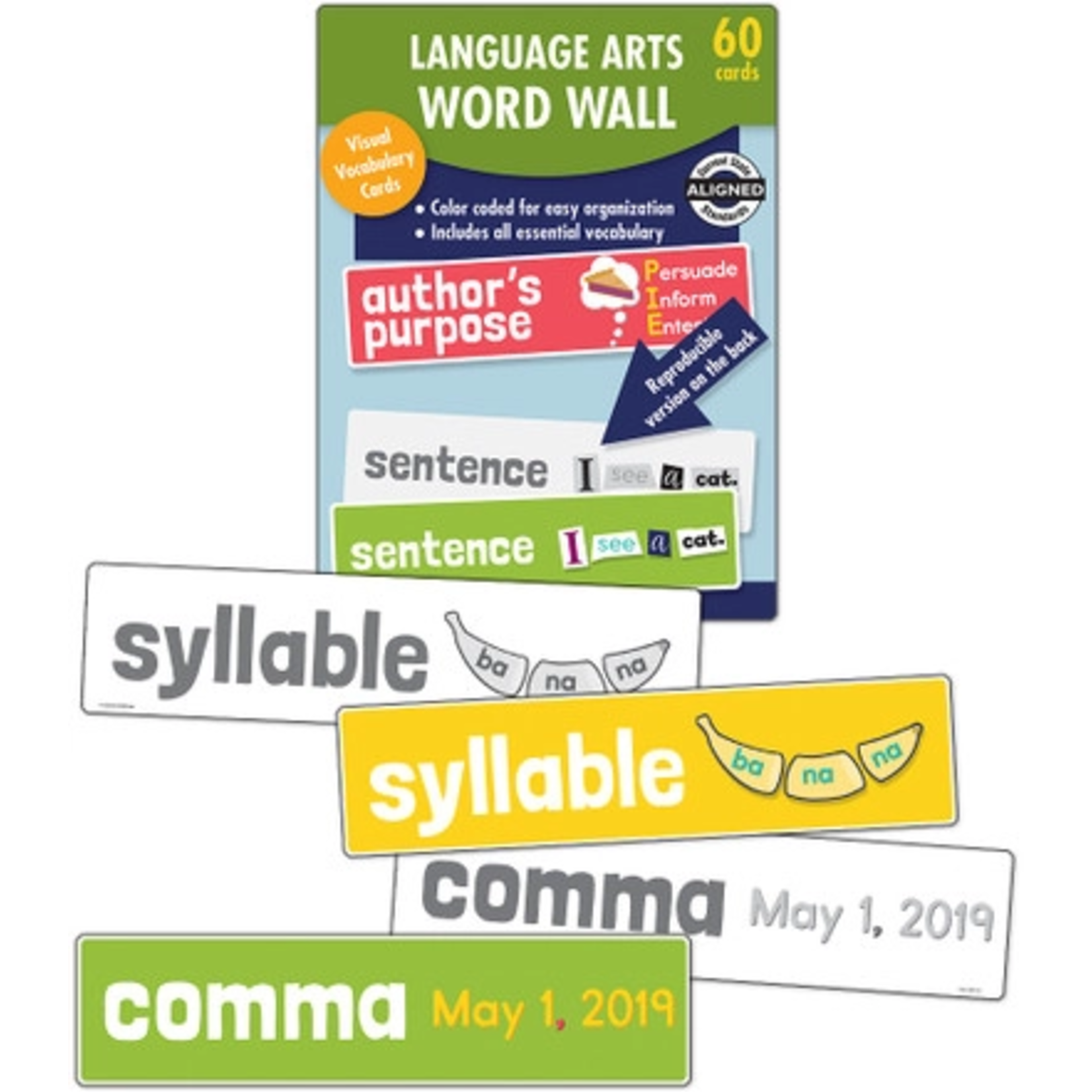 CARSON DELLOSA PUBLISHING CO Language Arts Word Wall Learning Cards Grade 1