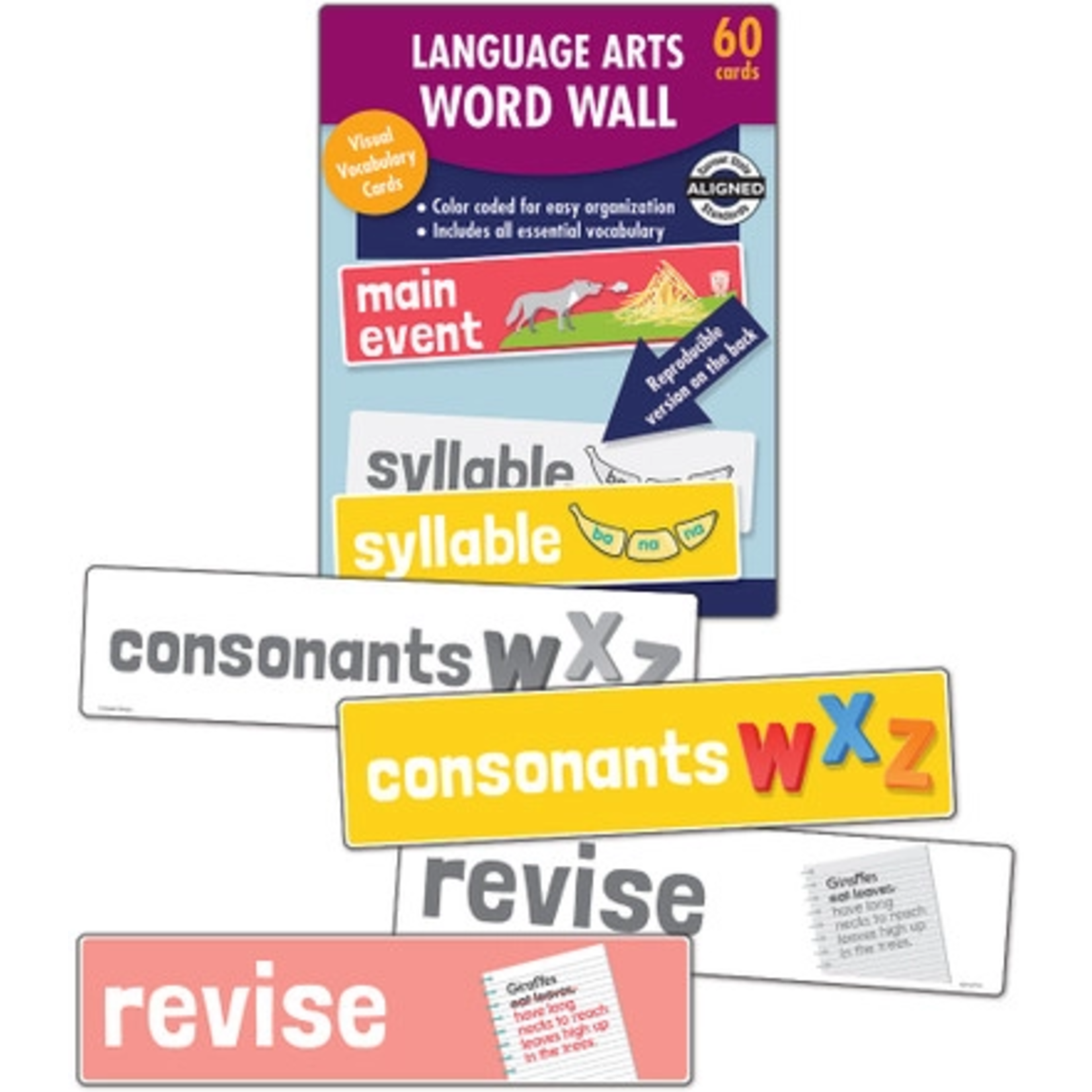 CARSON DELLOSA PUBLISHING CO Language Arts Word Wall Learning Cards Grade K