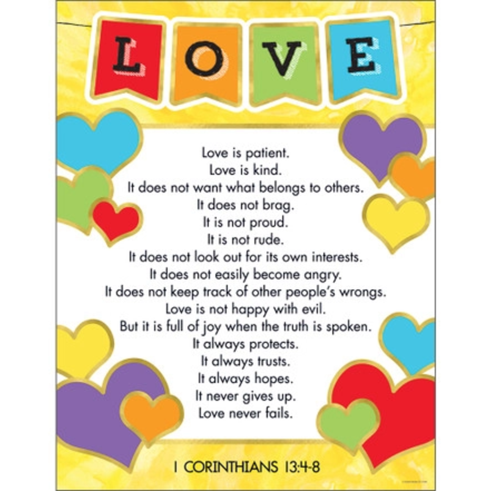 CARSON DELLOSA PUBLISHING CO The Love Verses Chart
