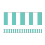 CARSON DELLOSA PUBLISHING CO School Girl: Simply Stylish Turquoise Stripe Straight Borders