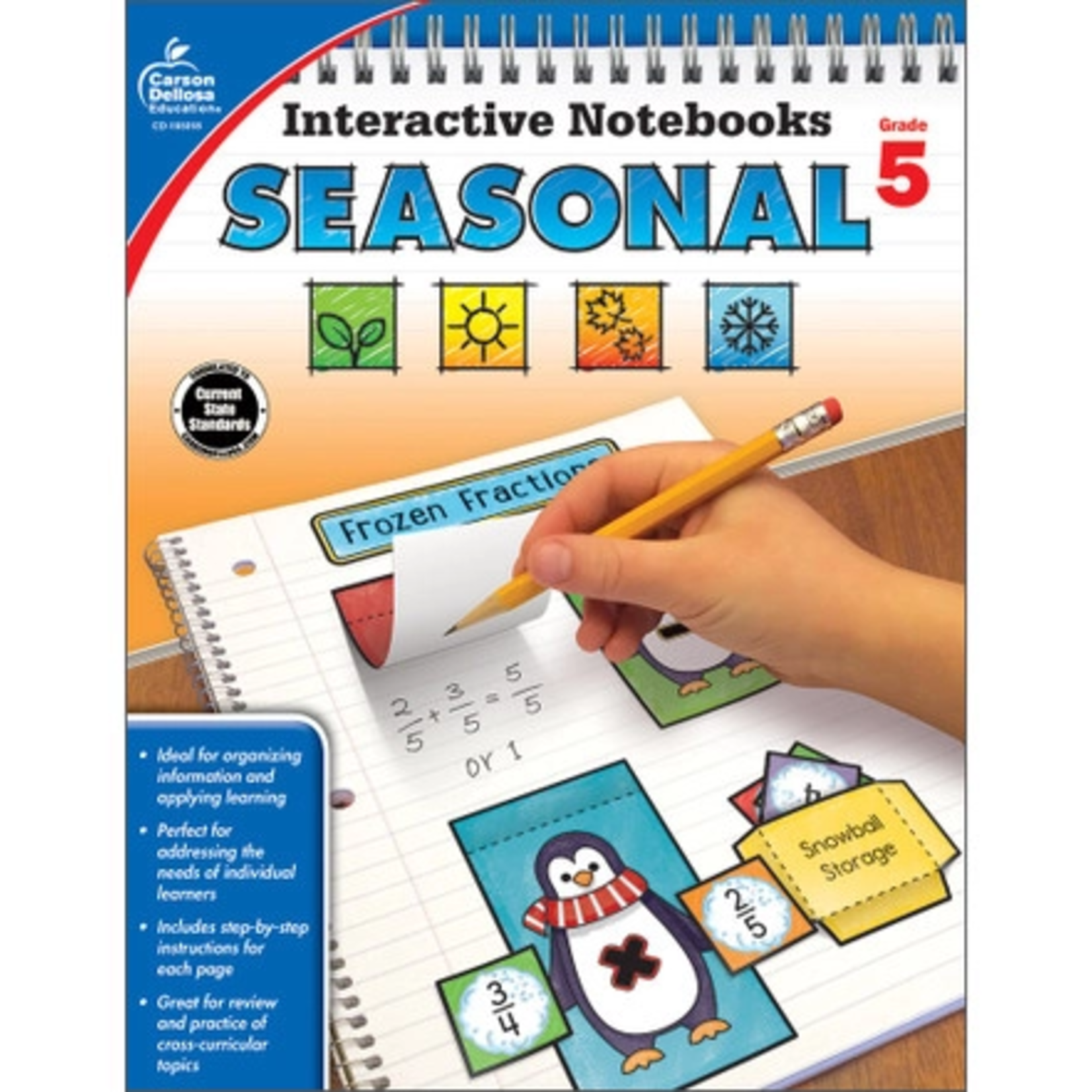CARSON DELLOSA PUBLISHING CO Interactive Notebooks: Seasonal Resource Book Grade 5