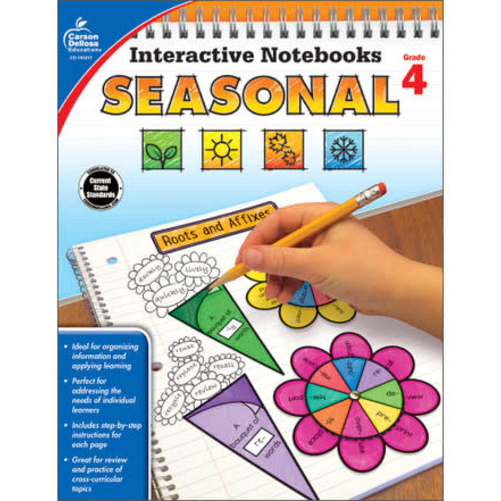CARSON DELLOSA PUBLISHING CO Interactive Notebooks: Seasonal Resource Book Grade 4