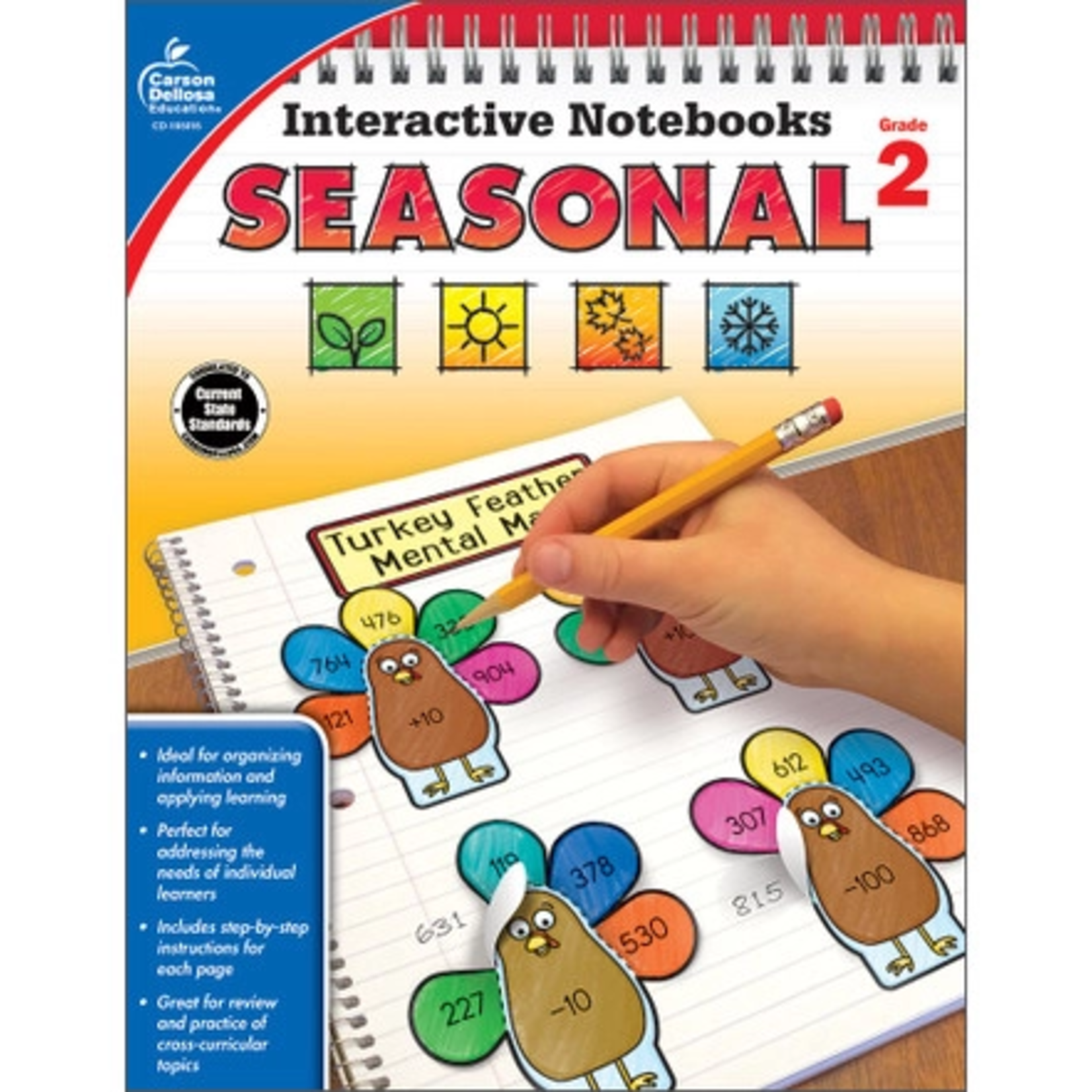CARSON DELLOSA PUBLISHING CO Interactive Notebooks: Seasonal Resource Book Grade 2