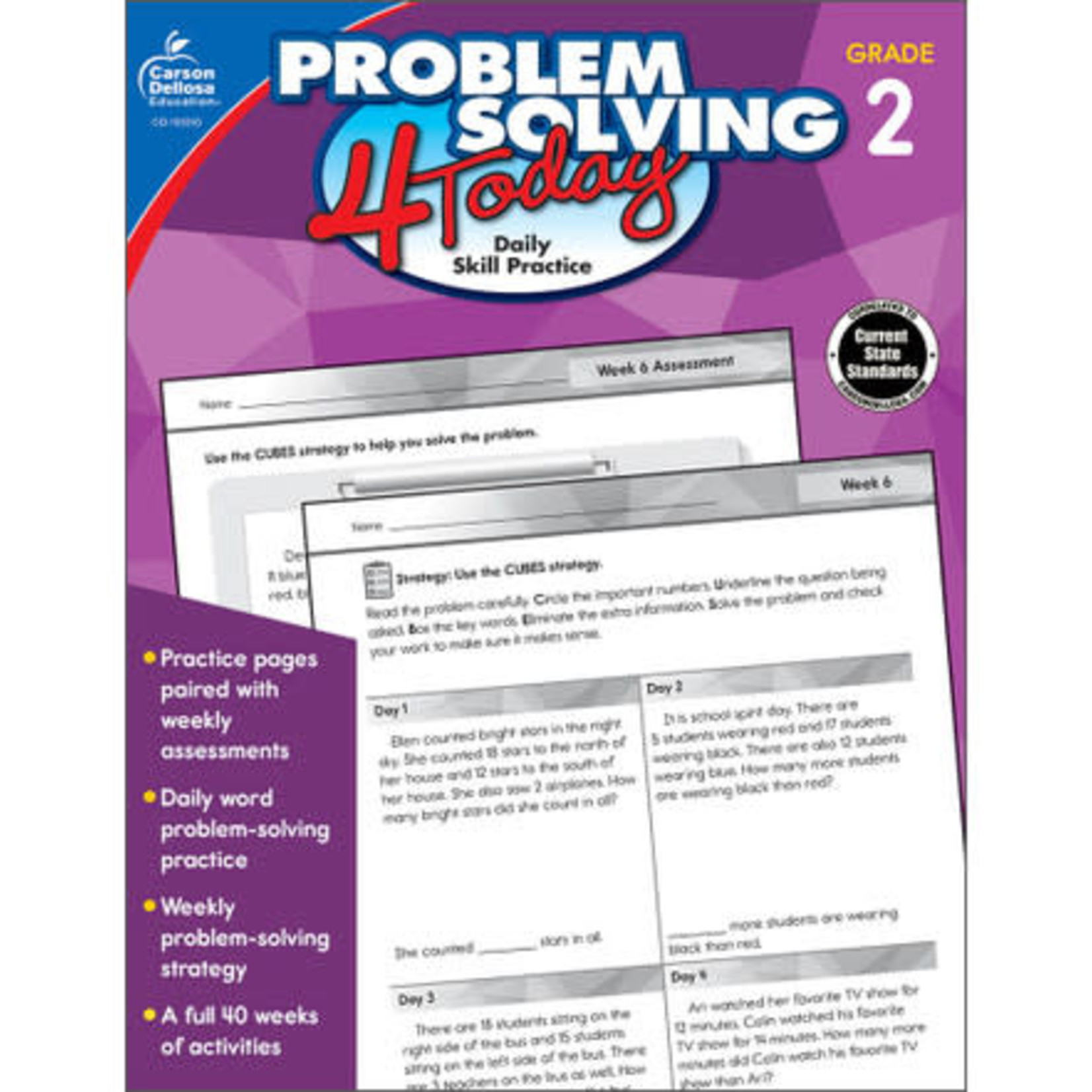CARSON DELLOSA PUBLISHING CO Problem Solving 4 Today Workbook Grade 2 Paperback