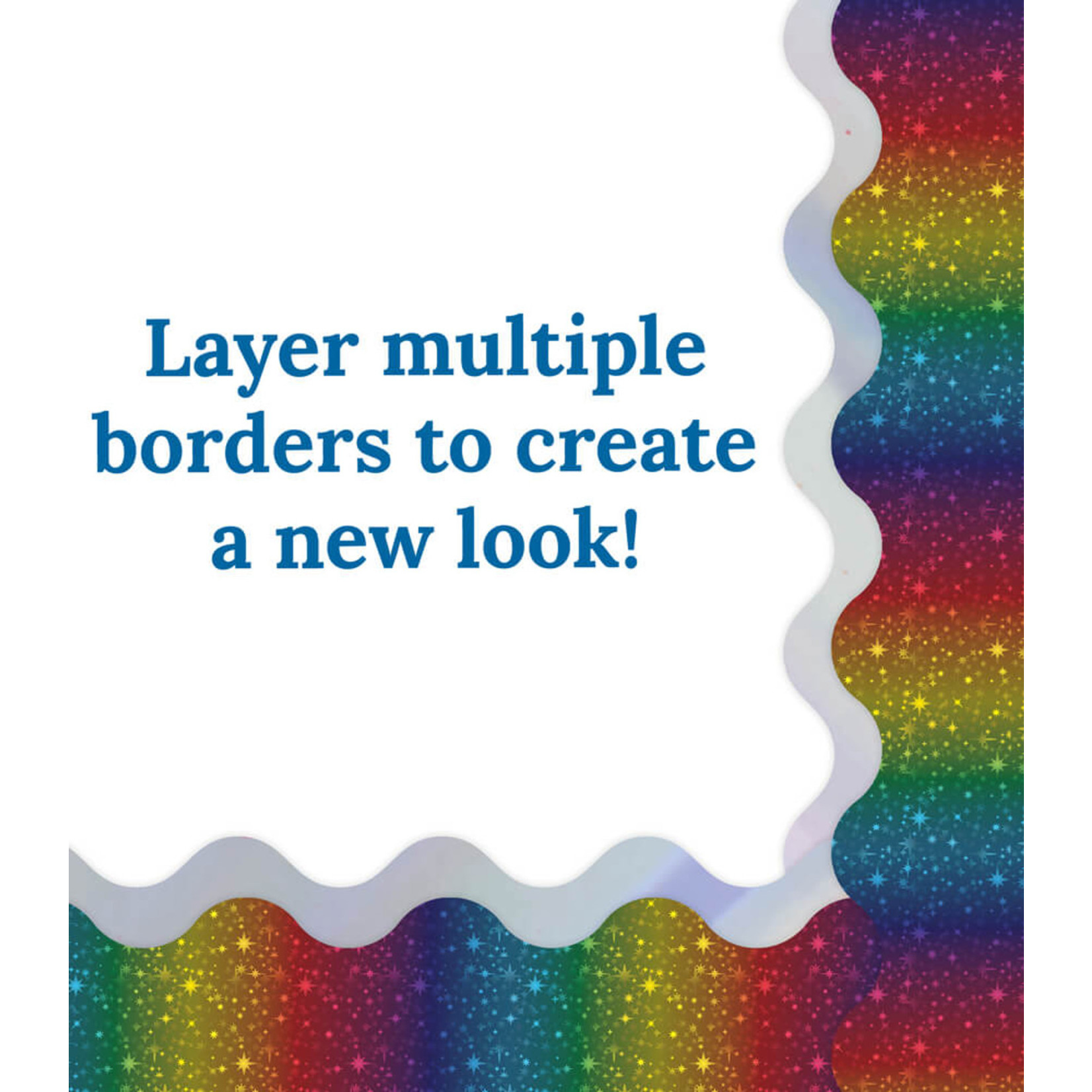 CARSON DELLOSA PUBLISHING CO Rainbow Foil Scalloped Borders