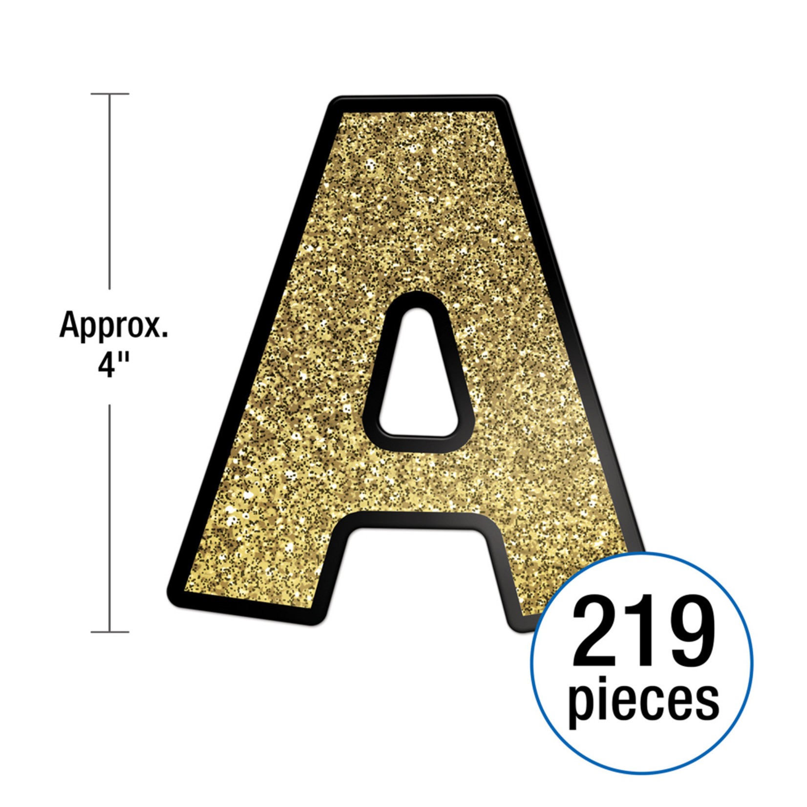 CARSON DELLOSA PUBLISHING CO Gold Glitter Combo Pack EZ Letters