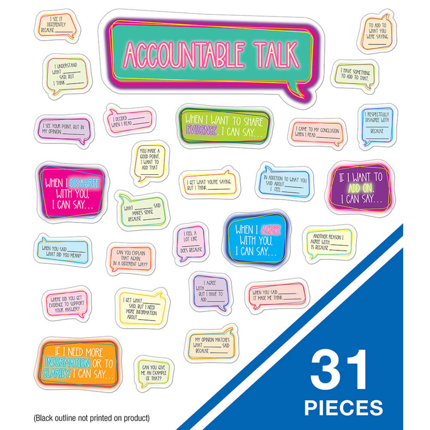 CARSON DELLOSA PUBLISHING CO Accountable Talk Bulletin Board Set Grade 2-8