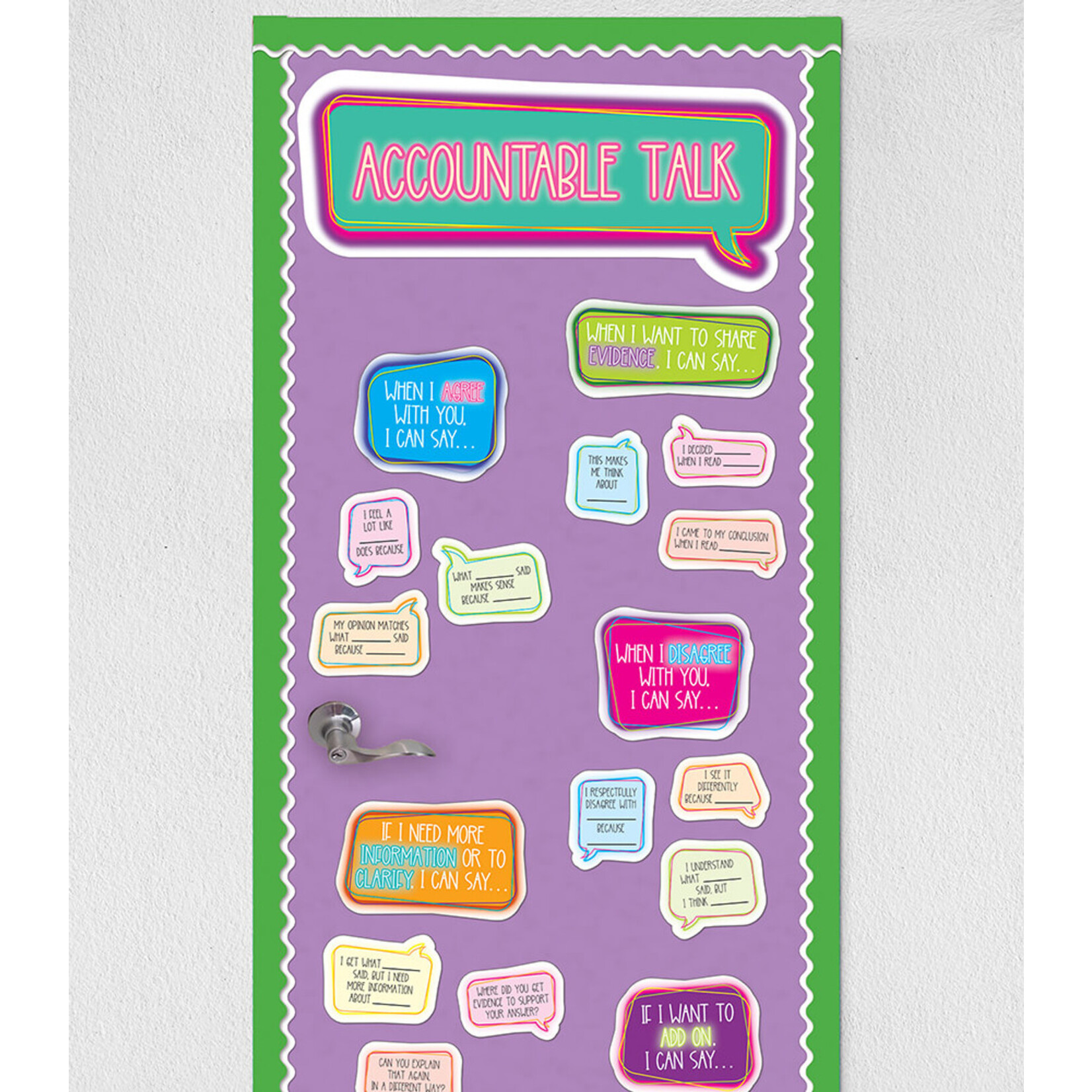 CARSON DELLOSA PUBLISHING CO Accountable Talk Bulletin Board Set Grade 2-8